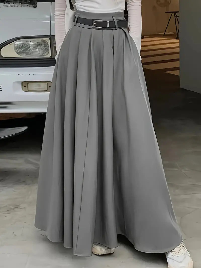 Spódnica midi w prostym kroju damska